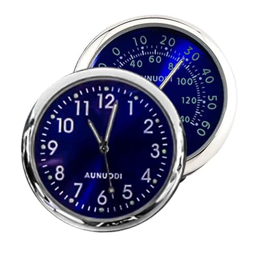 Reloj con termómetro digital luminoso Riloer para viajes nocturnos en coche color azul 2 piezas