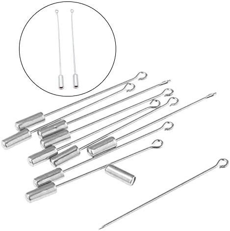 20 Pcs Brooch Pin Handmade Jewelry Findings Long Needle Eye Pin for Lapel Scarf Hat Safety Pins with Stopper Ends