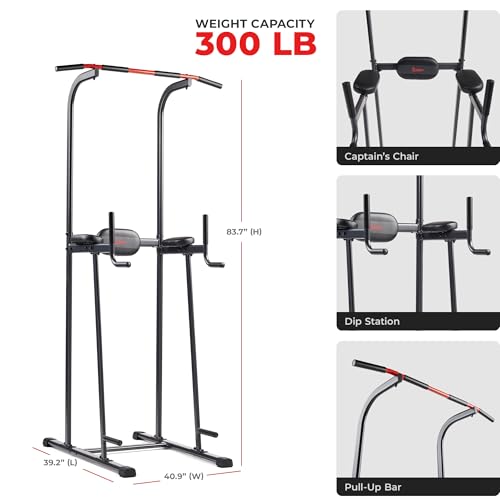 Sunny Health & Fitness Power Tower Dip Station W/Pull-Up Bar For Home Gym - image 6