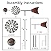 Wind Spinners Outdoor，Metal Vintage Style Single Sided Silver Windmill Kinetic Wind Spinner for Outdoor Garden Patio Yard Decor,Diameter 13 Inches