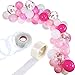 Produktbild Tatuo Balloon Arch Garland Kit 90 Stück Party Ballons mit 16 ft Ballonstreifen Band und 100 Klebepunkten für die Geburtstagsfeier Urlaub Dekoration (Weißes Rosa)
