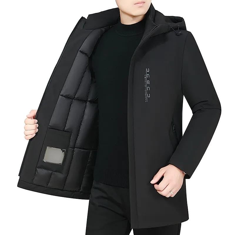 Xingfenly Winter Men Casual Thicken Cotton Jacket Hooded Outwear Windproof Warm Coat Plus Size2