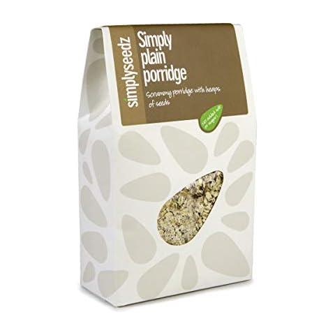 Simplyseedz Simply Plain Porridge Oats with Pumpkin seeds 500g - 5 x PACK Vegan Wholegrain Unprocessed No salt No sugar (50 portions) Cover