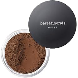 bareMinerals ORIGINAL MATTE Loose Foundation, 0.21 oz | SPF 15 Mineral Makeup, Buildable Coverage, Matte Finish 24HR Oil Control, For Mature & Oily Skin, Talc-Free & Vegan