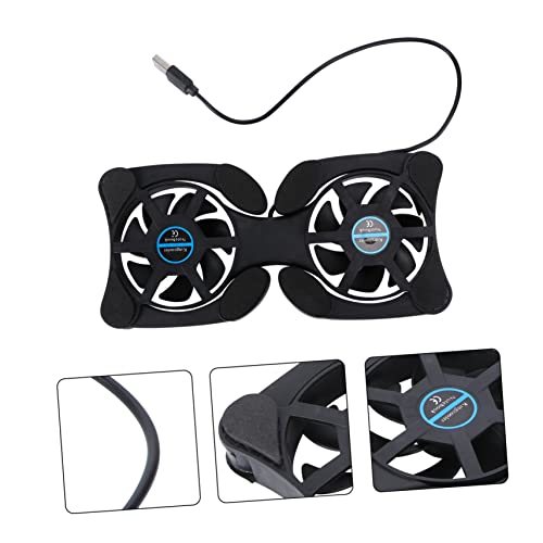 Base plegable para laptop con ventiladores USB negros miniatura 7