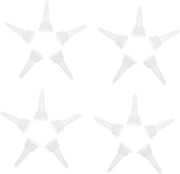 PET Feeding Nipples for Young Animals, 40pcs Silicone White