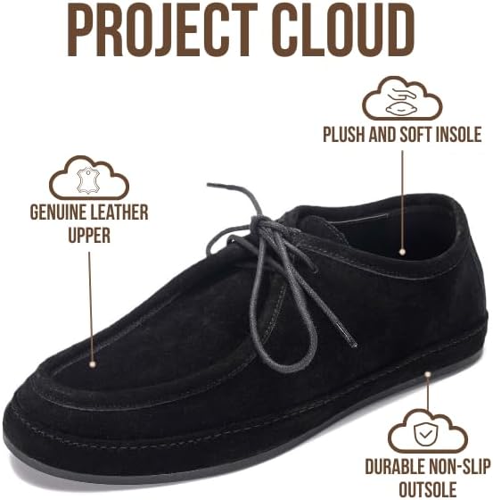 Project Cloud 100% Genuine Leather Mens Loafers - Soft Insole Casual Shoes for Men Non Slip Mens Loafers Dress Shoes - Water-Resistant Loafers for Men(Denver) - Image 2