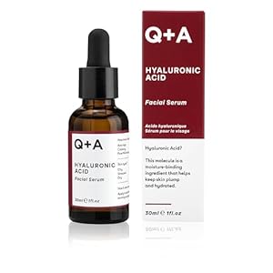 Q+A Hyaluronzuur Gezichtsserum. Een hydraterend hyaluronzuur serum voor een gezonde en volle huid. Werkt als een moisturizer voor je gezicht, Veganistisch Vriendelijk, Geurvrij, 30 ml / 1 fl. oz.