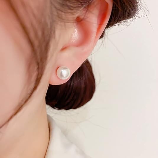 Magnetic Pearl Earrings for Women Freshwater Pearl Clip Earrings Silver Magnet Fake Earrings for Non Pierced Ears 6mm 8mm4
