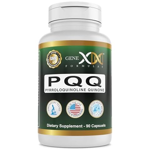 Genex Formulas 20mg PQQ Pyrroloquinoline Quinone (90 Capsules) | Supports Mitochondria, Cardiovascular, and Cognitive Health - Non-GMO, Gluten Free, Vegetarian - 90 Day Supply Cover