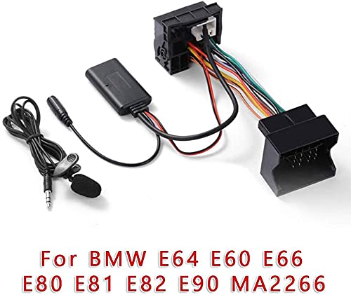 Adattatore cavo Bluetooth 5.0 con kit microfono Adattatore audio musicale MIC compatibile con BMW E64 E60 E66 E80 E81 E82 E90 MA2266