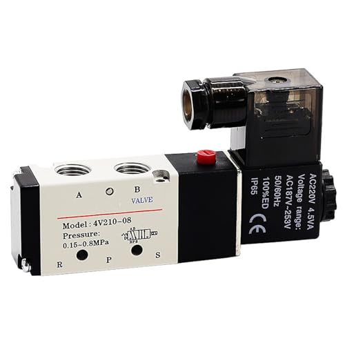 Distributeur 5/2 4M410-15 avec commande électrique CC 12 V et 5 voies
