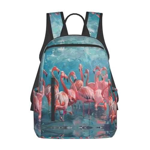 Sac à dos de randonnée léger et ergonomique imprimé flamants roses