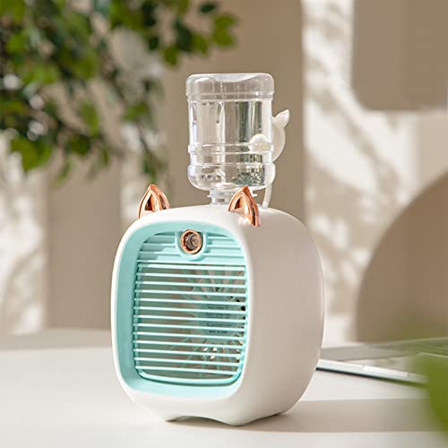 Ventilador de refrigeración para habitación, aire acondicionado portátil, enfriador de aire en aerosol con aire acondicionado de 3 velocidades, ventilador portátil, mini aire acondicionado para