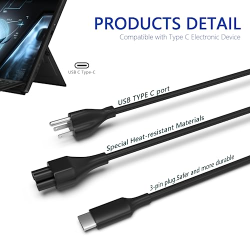 100W USB C Laptop Charger Replacement for MSI Summit E16 E15 E14 E13 Flip Evo,MSI Prestige 13 Evo A12M A13M 14 15 MSI Prestige 16Evo A13M Type C Power Supply Cord