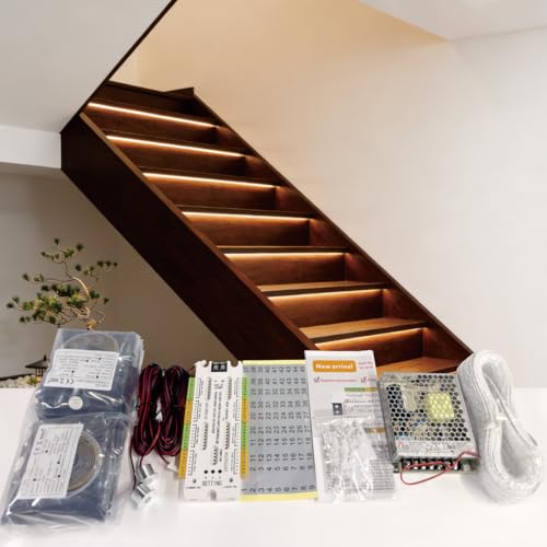 Tira LED para Escaleras con Sensor PIR y Controlador 16m miniatura 1