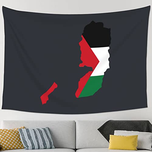 QIZYOQA Palestine Terrain Map Tapestry
