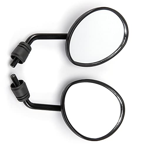 Rétroviseurs moto 8mm aluminium noir universel compatible avec Harley Davidson