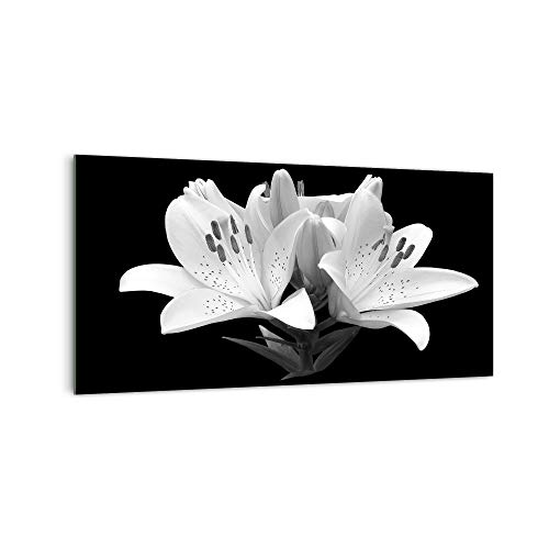 Küchenrückwand 'Schöne Lilienblüten' in div. Größen, Glas-Rückwand, Wandpaneele, Spritzschutz & Fliesenspiegel