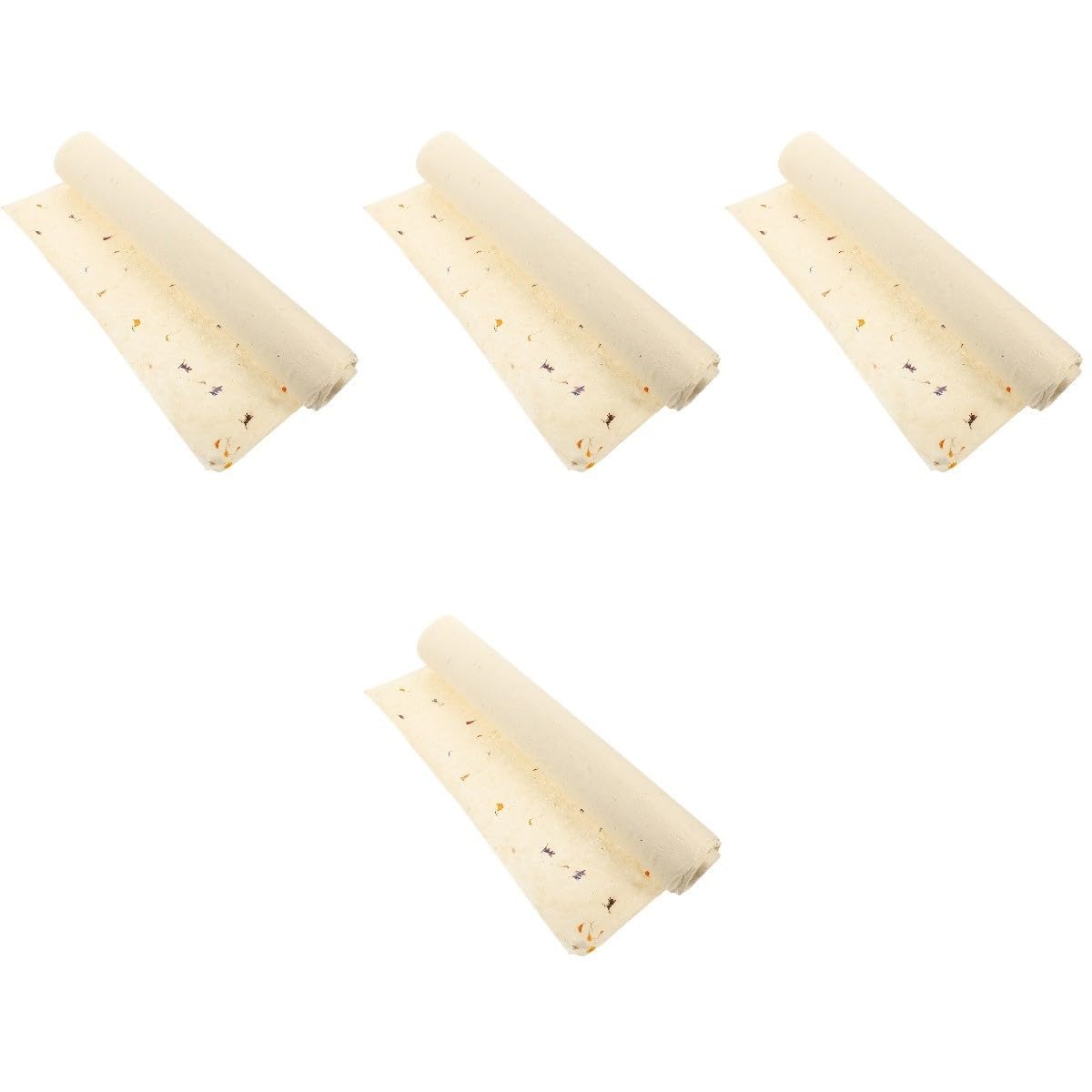 FRCOLOR Lot De 4 Feuilles De Papier Floral Motif Floral Naturel Facile À Plier Pour De Anniversaire Célébration Recyclable
