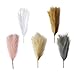 Firlar 5Pcs Artificial Pampass Grass Branches, 17 Inch Faux Silk Pampas Grass Stems, Fake Flowers Bouquets, Simulation Boho Reed Bundles, Vase Fillers Fluffy Floral Dried Pompous Arrangements, Brown