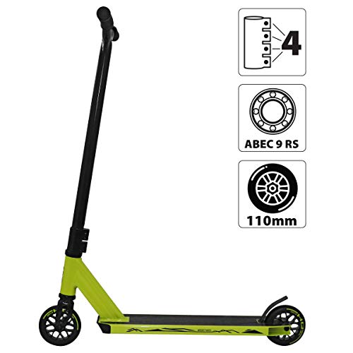 SportVida Stuntstep, ABEC 7/9, cityroller, trottinet, kickroller, freestyle, kickscooter, stuur 360 graden draaibaar - Afbeelding 3