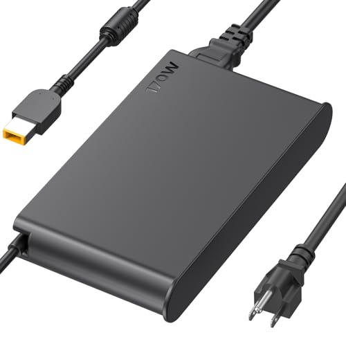 170W Laptop Charger for Lenovo Legion Slim 5 5i ThinkPad P1 P16 P70 P71 P72 P73 P51 P52 IdeaPad Pro 5 5i Yoga Pro 9i Lenovo LOQ ADL170SCC3A 4X20S56697 ADL170SDC3A ADL170SLC3A 20V 8.5A AC Adapter Cord