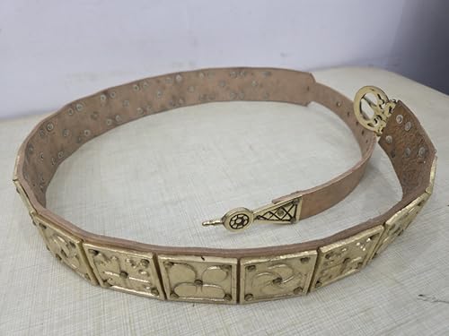 Cinturón medieval romano funcional de cuero para disfraces de cosplay 2