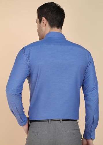 Image of 7-DAYS Men's Premium Formal Shirt - Cotton Blend, Regular Fit, Full Sleeve, with Pocket, Durable & Easy Care - Perfect for Office Wear