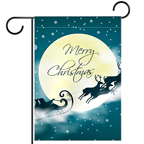 Drapeau de jardin Père Noël Noël extérieur 30x45 double face