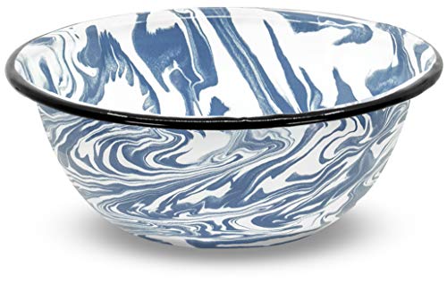 Red-Co-Set-of-4-Enamelware-Metal-Classic-20-oz-Round-Cereal-Bowl-Navy-BlueBlack-Rim-Swirl-Design Red Co Set of 4 Enamelware Metal Classic 20 oz Round Cereal Bowl Navy BlueBlack Rim Swirl Design