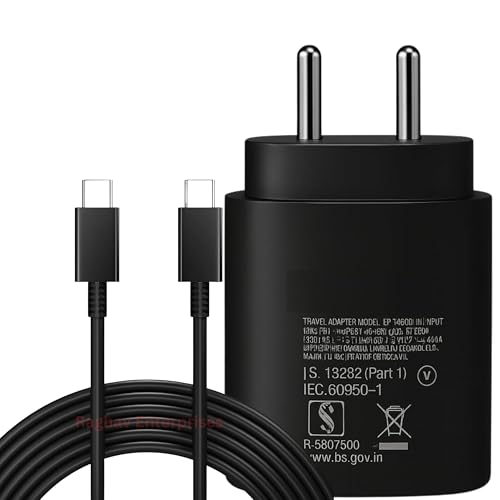 Image of Samsung 25W Pd 3.0 Type C Super Fast Charger Adapter for Samsung Galaxy M36|S25|M06|F06|M16| F16|M05|M35|F05|A06|A16|M55s|Tab S10 Ultra|S10+|A9+|Tablet 25 Watt -JJ Black