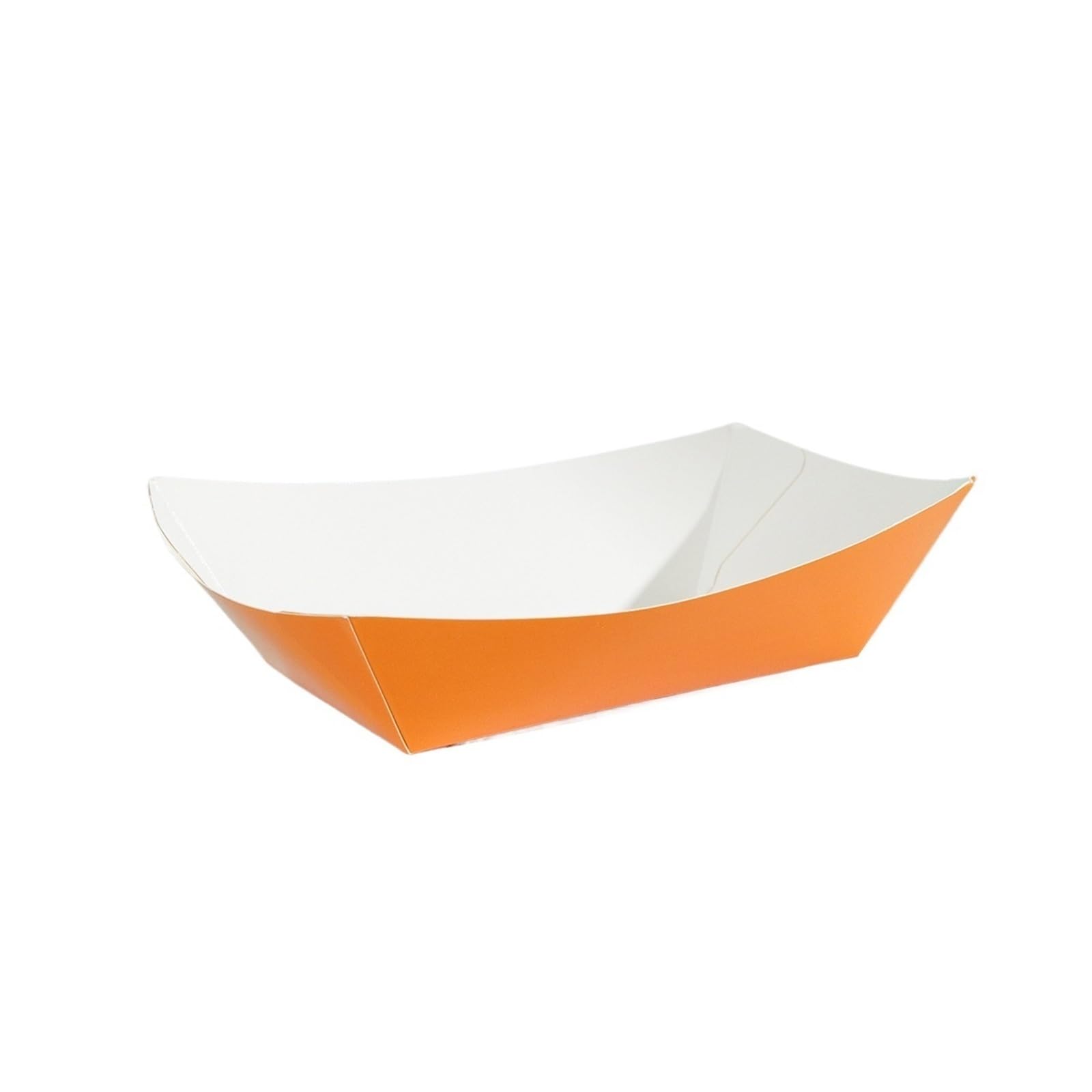 100 Pcs Colorful Disposable Paper Boat Boxes for Snacks, Fries, Desserts, BBQ & Picnic