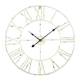 STILLES QUARTZ UHRWERK – Unser hochwertiger Quartz Mechanismus bietet akkurate Zeitmessung ohne Ticken. Selbst die größten Uhren sind komplett still und eignen sich damit auch für Schlafzimmer