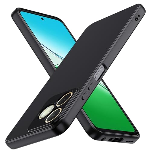 ivoler Negro Mate Funda para OPPO A5 Pro 4G / OPPO A5 Pro 5G con Protección de Cámara, Carcasa Protectora Antigolpes, Ultrafina Suave TPU Silicona Caso Delgada Anti-Choques Case