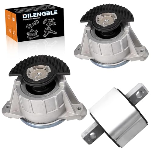 Engine Motor Mount & Trans Mount Replacement for 2008 2009 Mercedes-Benz C230 2.5L, 2010 2011 2012 Mercedes-Benz C250 2.5L, Engine Mount Set of 3 Replaces OE# A4017 EM-5859 9645 2042400917 2042404317