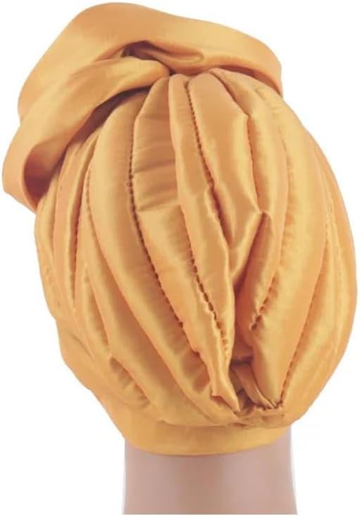 African Big Flower Silk Turban Caps for Women Headwrap Nigerian Wedding Party Headwear Bonnet