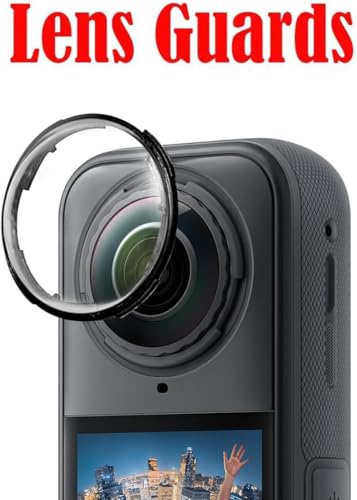 Locofun Kameraschutz für Insta360 X5 für Panzerglas, Premium-Linsenschutz, 2 Stück 3D Drehbar Objektivschutz Zubehör für insta360 X5,9H Härte Einzeln Kamera Schutzfolie,Anti-Kratzen