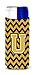 Produktbild Buchstabe U Chevron schwarz und gold Ultra Getränke-Isolatoren für Slim Dosen cj1053-umuk