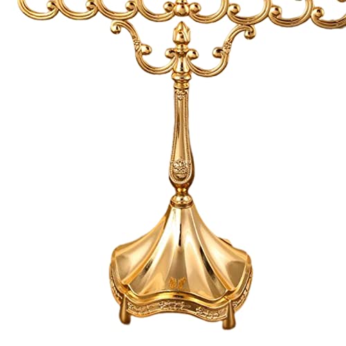 WeiLaiKeQi Hanukkah Menorah suportes de vela de mesa candelabro 9 suporte de vela para sala de estar