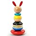 Euyecety Apilador Multicolor Pirámide Balanceante, Juguetes de Madera Juguetes de Desarollo Juguete Clásico de Apilar, Regalo para 1 2 3 4 Años Niñas Niños, Juguetes Montessori Educativos Bebe-Conejo
