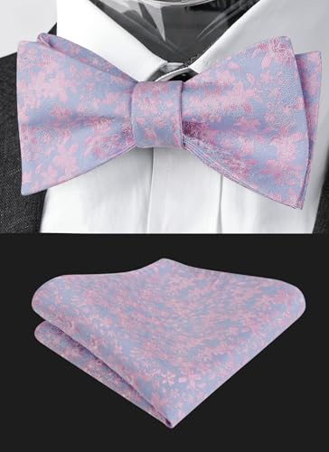 Image of Alizeal Mens 2pcs Floral Pattern Bow Tie Set