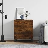 Look durable : le panneau en bois de chêne fumé de haute qualité apporte un charme intemporel à n'importe quelle ambiance, tandis que la surface résistante aux rayures reste rapidement propre avec un chiffon humide - Idéal comme buffet salon ou armoire d'appoint de cuisine.