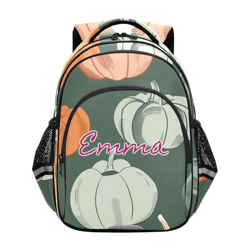 Sac d'école primaire vert citrouille personnalisé pour la rentrée
