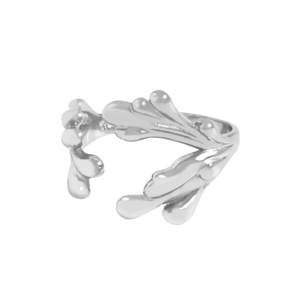 Verstellbarer Ring, S925 Sterling Silber Abnormal Erstarrung Ring Verstellbare Ringe Minimalistischer Offener Ring Silber Daumenring Ewigkeitsring Hochzeitsanhänger Schmuck Geschenke Für Männer M