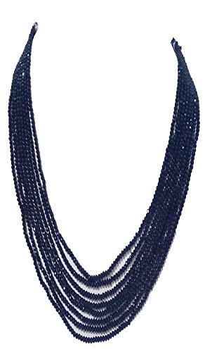 Manbhar Gems Royal Blue Crystal Beads 8 -Strand Necklace Set for Women (B083578XBX) Amazon Price History, Amazon Price Tracker