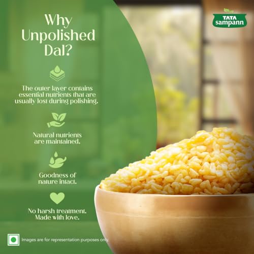 Tata Sampann Moong Dal - Unpolished, 1kg
