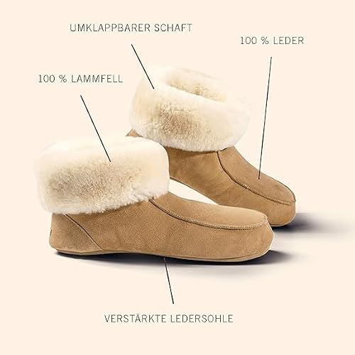 Lammfell Hausschuhe von Fellhof für Damen und Herren