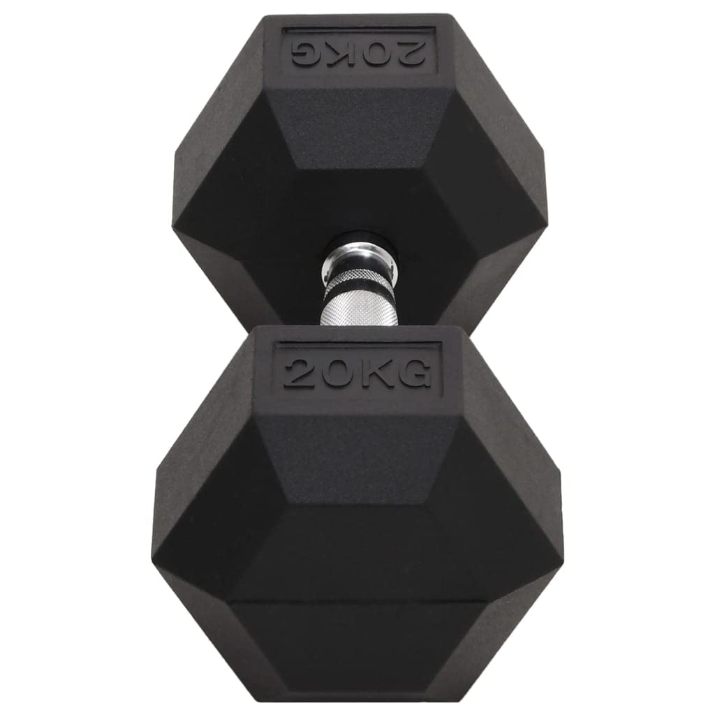 Mancuernas STK totales de hierro fundido con revestimiento de goma, diseño hexagonal antideslizante, mango moleteado para entrenamiento de fuerza, desarrollo muscular, entrenamiento en casa