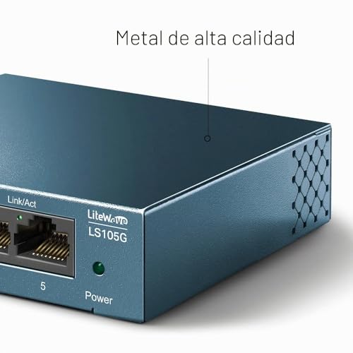 TP-Link LS105G - Switch Gigabit de 5 Puertos, Plug & Play, Carcasa Acero - Imagen 5